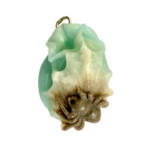 Amazonite Spider on Web & Datura Talisman Pendant