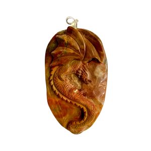 Succor Creek Jasper Fire Dragon Talisman Pendant - Large